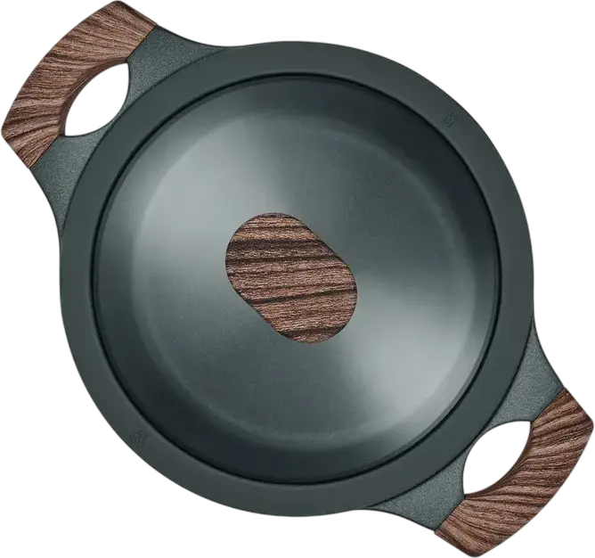 Resto 93901 RAN Aluminium Casserole with Glass Lid, 20 cm, 2.4L, Pfluon Cookmark Non-Stick Coating, Induction Bottom, PFOA Free, Black