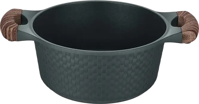 Resto 93901 RAN Aluminium Casserole with Glass Lid, 20 cm, 2.4L, Pfluon Cookmark Non-Stick Coating, Induction Bottom, PFOA Free, Black