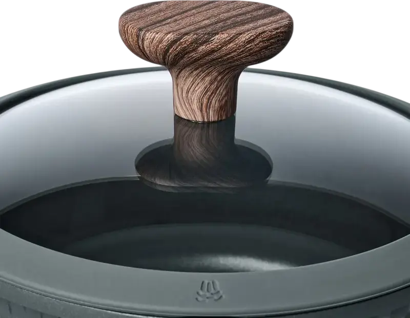 Resto 93901 RAN Aluminium Casserole with Glass Lid, 20 cm, 2.4L, Pfluon Cookmark Non-Stick Coating, Induction Bottom, PFOA Free, Black