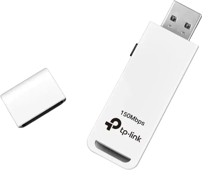 TP-Link TL-WN727N Wireless N USB Adapter, 150Mbps Wi-Fi, 2.4GHz, 802.11n/g/b, USB 2.0 Interface, Internal Antenna, WPS Button, White