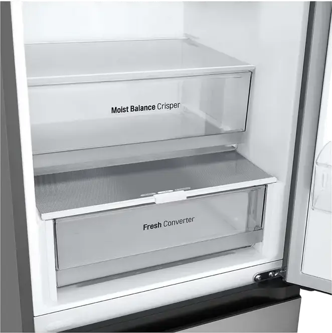 LG GBV3210DPY Combi Refrigerator Bottom Freezer, Total No Frost, 387L, Smart Inverter Compressor, DoorCooling+, ThinQ Wi-Fi, Silver, 59.5x203x68.2 cm