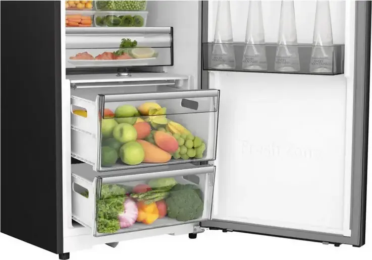 Frigider Hisense RL3K370SAFC Independent, 372L, No Frost, Multi Air Flow, Metal-Tech Cooling, ConnectLife Wi-Fi, Control LED Touch, Negru