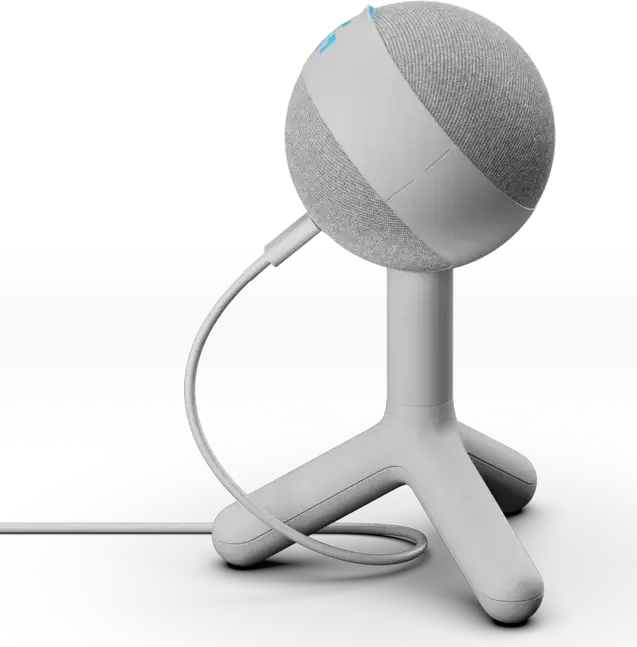 Microfon Condensator USB Logitech G Yeti Orb 988-000558, Tip Cardioid, Presete Blue VO!CE, Iluminare LIGHTSYNC RGB, Alb, Compatibil Windows și Mac