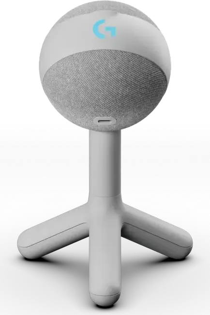 Microfon Condensator USB Logitech G Yeti Orb 988-000558, Tip Cardioid, Presete Blue VO!CE, Iluminare LIGHTSYNC RGB, Alb, Compatibil Windows și Mac