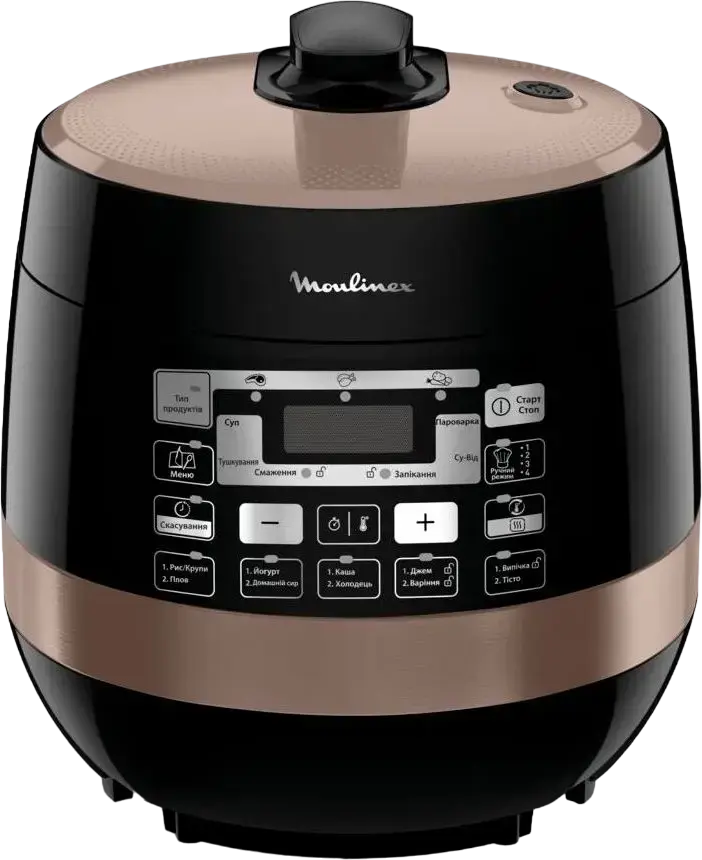 Moulinex CE430A34 Multifunctional Multicooker, 5L Non-stick Bowl, 1000W, 33 Automatic Programs, Sous Vide, Steaming, Keep Warm, Black Brown