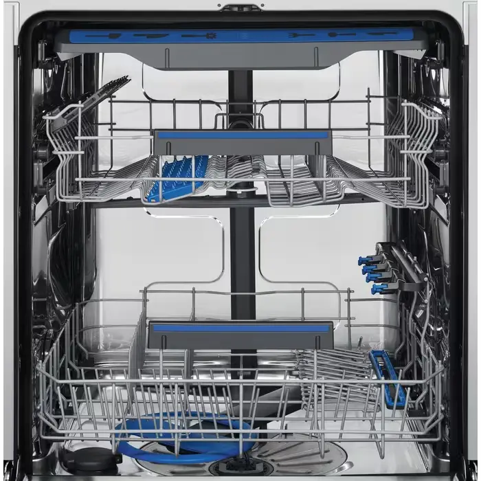 Electrolux EEG48300L GlassCare 700 Built-in Dishwasher, 60 cm, 14 Place Settings, 8 Programs, Inverter BLDC Motor, Floor Projection, Black