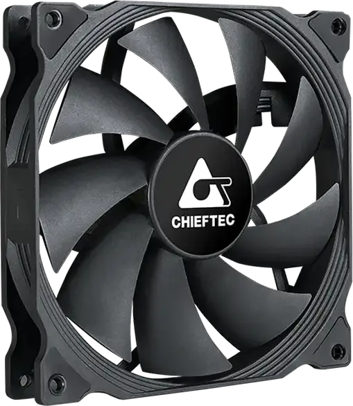 Chieftec ZF-1425PWM 140mm PC Case Fan, PWM 4-Pin, Hydraulic Bearing, 1200 RPM, 56.4 CFM Air Flow, Black
