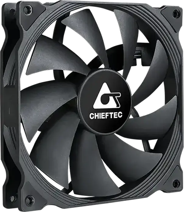 Chieftec ZF-1425PWM 140mm PC Case Fan, PWM 4-Pin, Hydraulic Bearing, 1200 RPM, 56.4 CFM Air Flow, Black