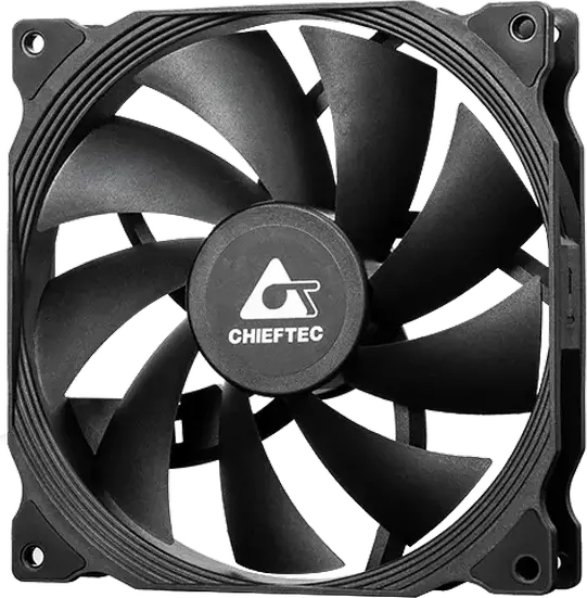 Chieftec ZF-1425PWM 140mm PC Case Fan, PWM 4-Pin, Hydraulic Bearing, 1200 RPM, 56.4 CFM Air Flow, Black