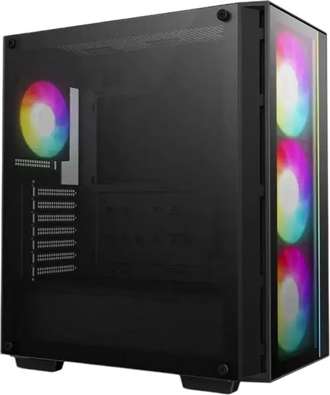 Carcasă Gaming Deepcool MATREXX 55 V4 Midi-Tower, Negru, Sticlă Temperată, 4 Ventilatoare ARGB PWM, Suport ATX/Micro-ATX/Mini-ITX, R-MATREXX55-BKADA4-G-4