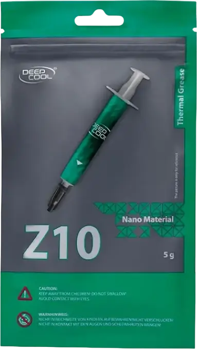 Deepcool Z10 Thermal Grease, 6.5 W/mK Thermal Conductivity, Non-Conductive Nano Material Paste for CPU and GPU, 5g Syringe