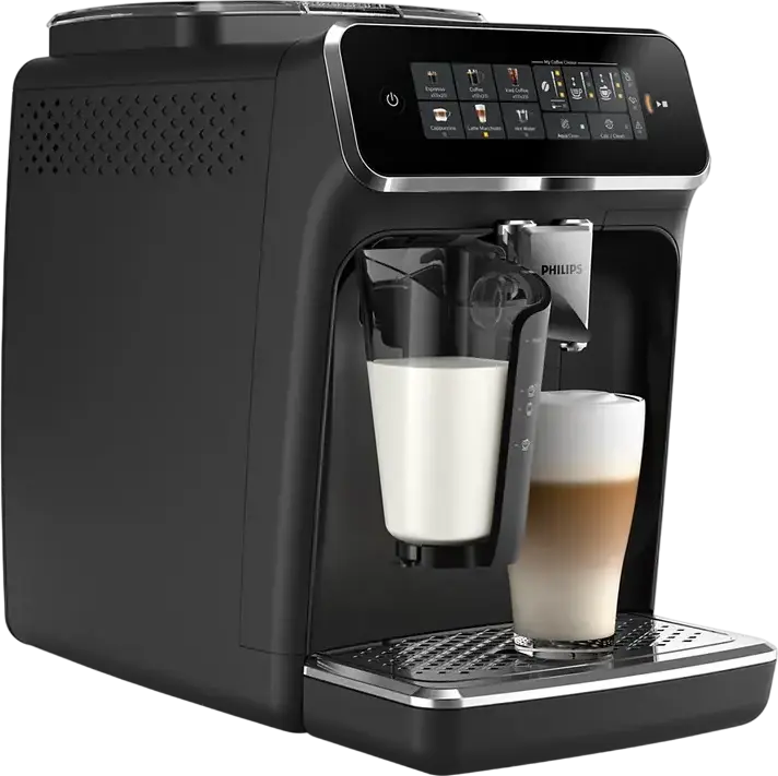 Philips EP3341/50 3300 Series Fully Automatic Espresso Machine, LatteGo Milk System, SilentBrew, Ceramic Grinder, AquaClean, 1.8L Tank, Black