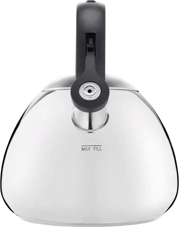 Tefal Duetto+ N4180310 Stainless Steel Stovetop Kettle, 2.5L Capacity, Whistle Handle Mechanism, Compatible with Gas and Induction, Grey