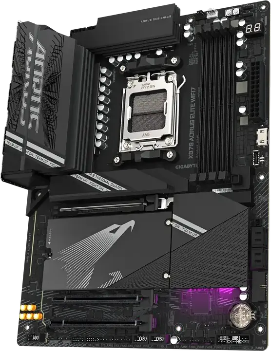Gigabyte X870 AORUS ELITE WIFI7 ATX Motherboard for AMD Ryzen 7000/8000/9000, AM5 Socket, DDR5 8200MHz, PCIe 5.0, 4x M.2, Wi-Fi 7, Bluetooth 5.4, USB4