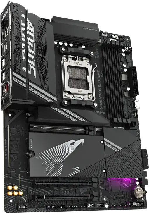 Gigabyte X870 AORUS ELITE WIFI7 ATX Motherboard for AMD Ryzen 7000/8000/9000, AM5 Socket, DDR5 8200MHz, PCIe 5.0, 4x M.2, Wi-Fi 7, Bluetooth 5.4, USB4