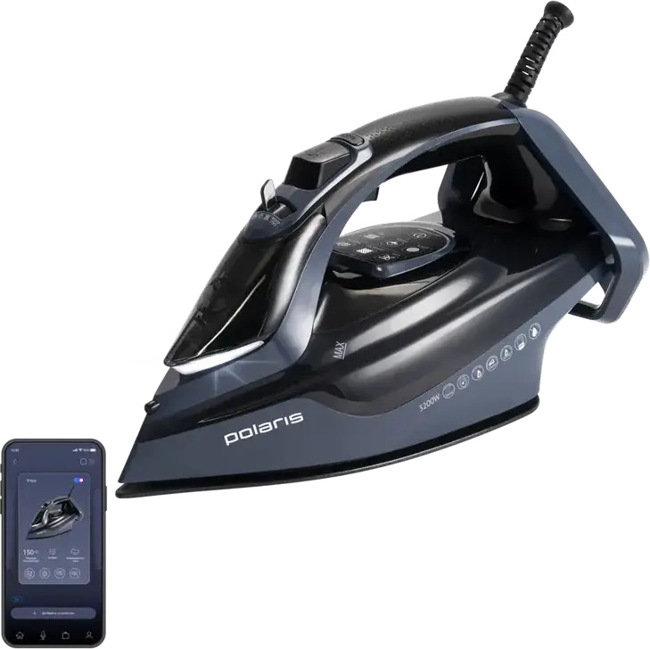 Polaris PIR 3050AK Steam Iron, 3000W, Ceramic Soleplate, 400ml Tank, 270g/min Steam Boost, Wi-Fi IQ Home, Anti-calc, Auto Shut-off, Marengo