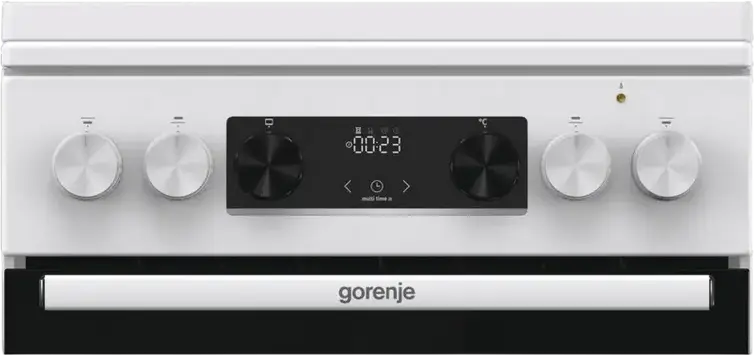 Gorenje GK5C42WJ Mixed Cooker, Gas Hob 4 Zones, Electric Oven 62L, Convection, Grill, Steam Cleaning, LED Display, White, 50cm