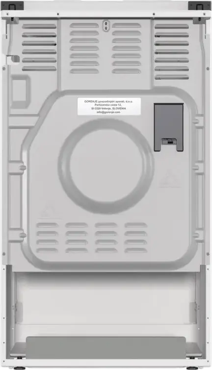 Gorenje GK5C42WJ Mixed Cooker, Gas Hob 4 Zones, Electric Oven 62L, Convection, Grill, Steam Cleaning, LED Display, White, 50cm