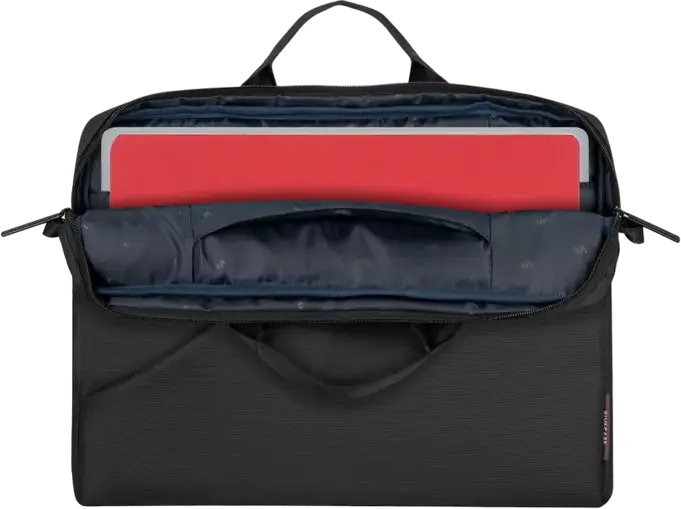 Rivacase Tivoli 8730 Laptop Bag for 15.6 inch Laptops and 10.1 inch Tablets, Grey Polyester Case with Padded Compartment and Adjustable Shoulder Strap