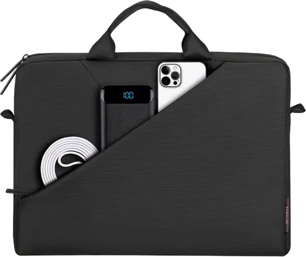 Rivacase Tivoli 8730 Laptop Bag for 15.6 inch Laptops and 10.1 inch Tablets, Grey Polyester Case with Padded Compartment and Adjustable Shoulder Strap