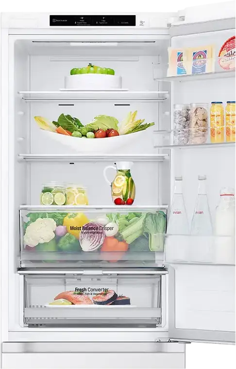 LG GBV3100CSW Freestanding Combi Refrigerator, No Frost, Smart Inverter Compressor, 344L Capacity, DoorCooling+, White, 186x59.5x67.5 cm