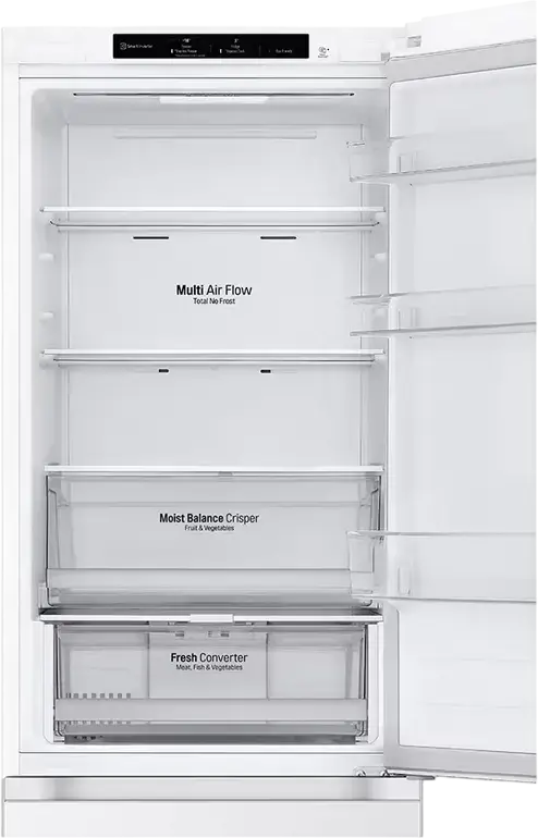 LG GBV3100CSW Freestanding Combi Refrigerator, No Frost, Smart Inverter Compressor, 344L Capacity, DoorCooling+, White, 186x59.5x67.5 cm