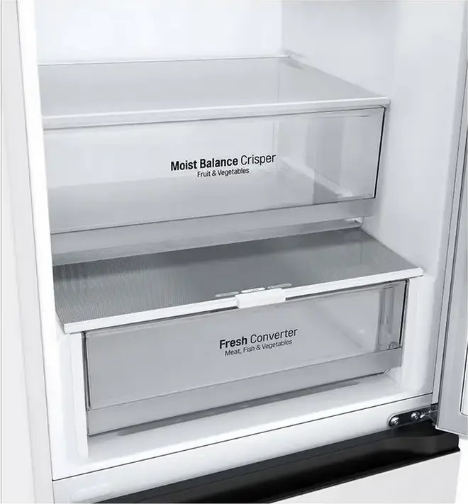 LG GBV3100CSW Freestanding Combi Refrigerator, No Frost, Smart Inverter Compressor, 344L Capacity, DoorCooling+, White, 186x59.5x67.5 cm