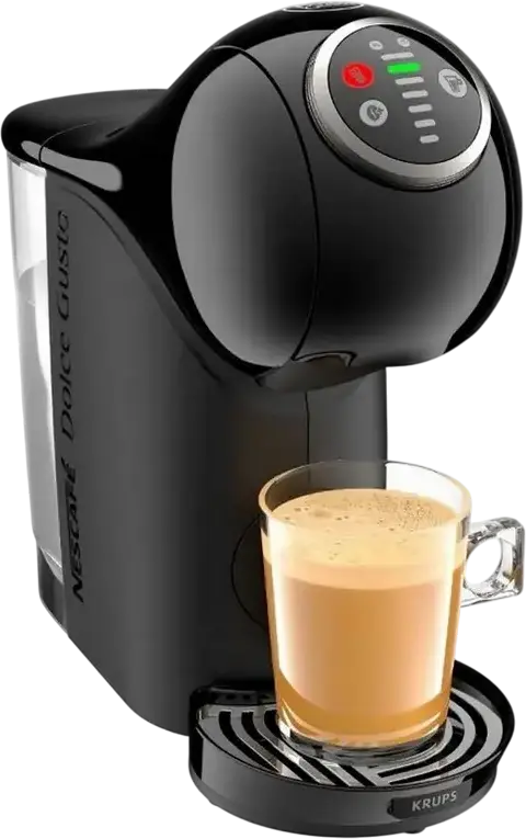 Krups Genio S Plus Automatic Capsule Coffee Machine, 15 bar, 1500W, Espresso Boost, Temperature Control, XL Function, Hot & Cold, Black