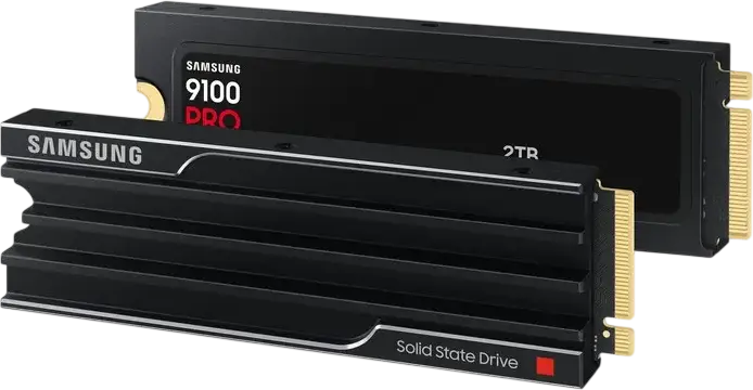 Samsung 9100 PRO 2TB M.2 2280 NVMe PCIe 5.0 x4 SSD with Integrated Heatsink, Up to 14,700 MB/s Read, 13,400 MB/s Write, V-NAND TLC, PS5 Compatible