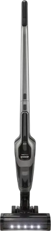 Aspirator Vertical Wireless Gorenje SVC252110FSIIA Freestyle II, 2-in-1, Baterie Li-Ion, Autonomie 60 min, Perie Turbo, Iluminare LED, Gri