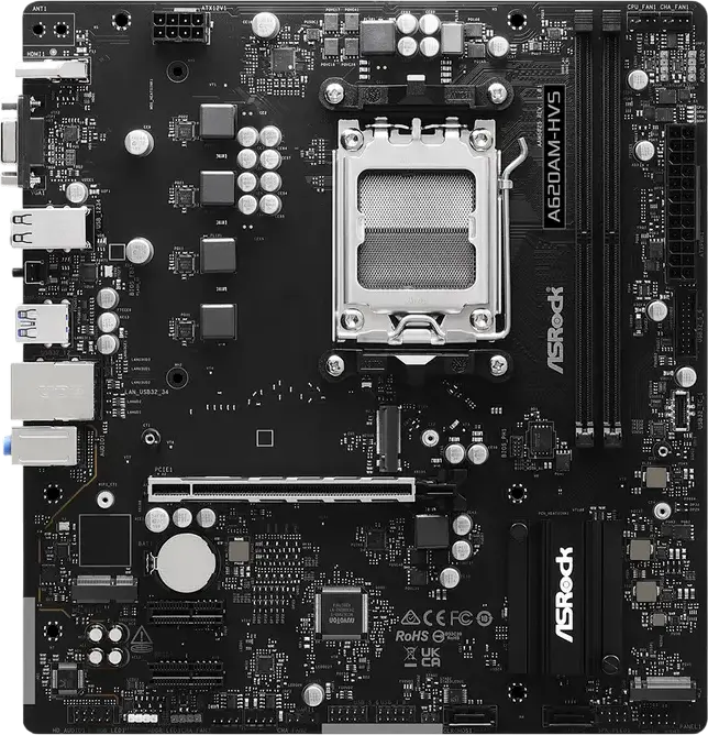 Placă de bază ASRock A620AM-HVS, AM5, AMD A620A, Micro-ATX