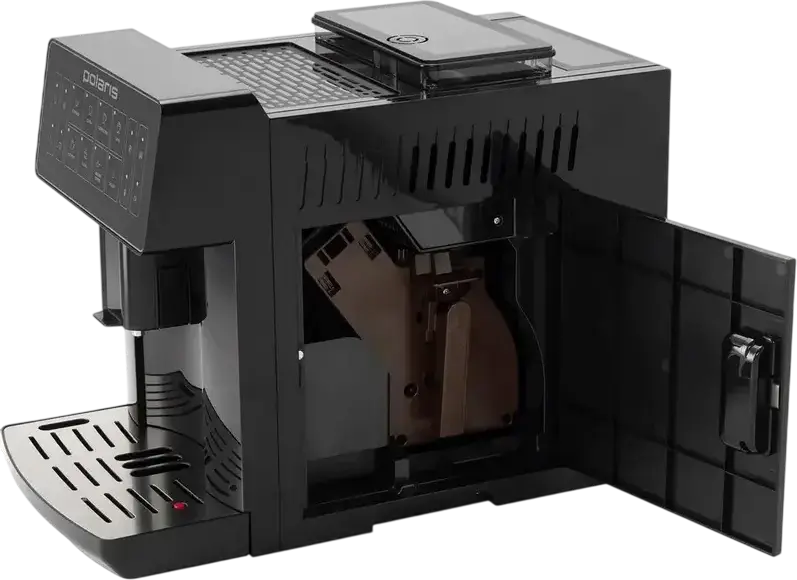aparat de cafea automat Polaris PACM 2052AC, 1450W, 20 Bar, Otel Inoxidabil, Rezervor 1.6L, 12 Nivele Macinare, Spumator Lapte Automat, Negru