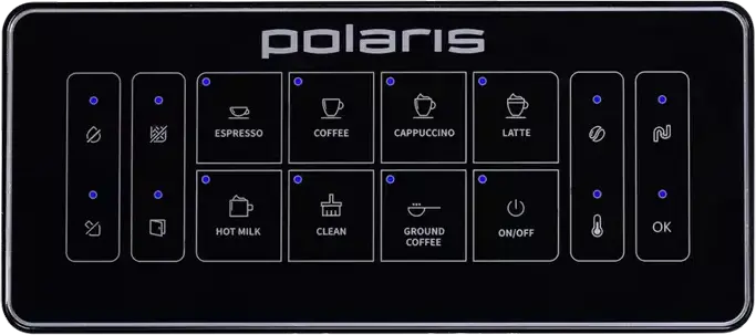 aparat de cafea automat Polaris PACM 2052AC, 1450W, 20 Bar, Otel Inoxidabil, Rezervor 1.6L, 12 Nivele Macinare, Spumator Lapte Automat, Negru