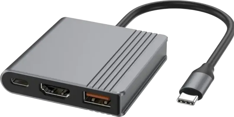 Gembird A-CM-COMBO3-05 3-in-1 USB Type-C Docking Station Adapter, 4K HDMI 60Hz, USB 3.1 Gen 2 Type-A 10Gbps, USB-C PD 90W Charging, Metal Housing