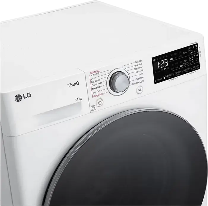 LG F4WR311S1WA Front-Load Washing Machine, 11kg, Energy Class A, 1400 rpm, Inverter Direct Drive, AI DD, ezDispense, Steam, ThinQ Wi-Fi, White