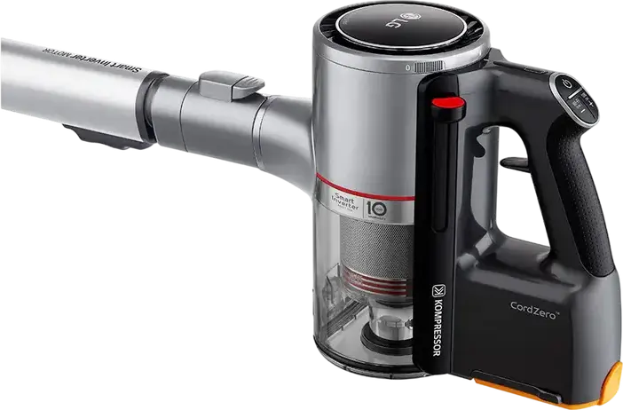 Aspirator Vertical LG CordZero A9K-CORE3S, Tehnologie Kompressor, Motor Smart Inverter, Filtru HEPA, Putere Suctie 200W, Baterie Li-Ion, ThinQ Wi-Fi, Argintiu