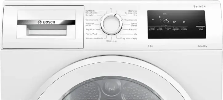 Bosch Serie 4 WTH86200PL Heat Pump Tumble Dryer, 8kg Capacity, Energy Class E, AutoDry Sensor, 15 Programs, White, 84.2 x 59.8 x 61.3 cm