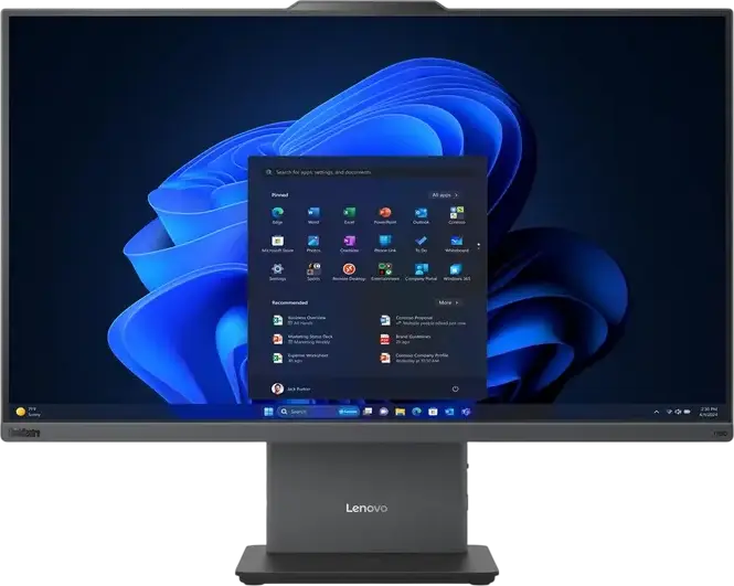 PC All-in-One Lenovo ThinkCentre neo 55a Gen 6, Ecran 23.8 inch FHD IPS, AMD Ryzen 7 250, 16GB DDR5, 512GB SSD NVMe, AMD Radeon 780M, Wi-Fi 6, Luna Grey