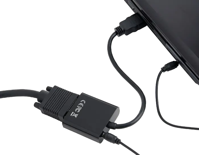 Кабель-переходник Cablexpert A-HDMI-VGA-03 с HDMI на VGA и аудио 3.5 мм, 1920x1080 Full HD @60Hz, HDMI Male - VGA Female, черный, 0.15м