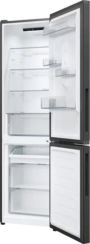 Frigider Combinat Candy CNCQ2T518EB City Fresco 300, No Frost, Capacitate Totala 279L, Control Electronic, Aplicatie hOn, Negru, 54.5x182.5 cm