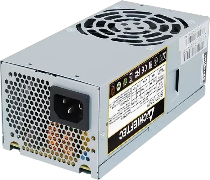 Chieftec Smart Series GPF-400P TFX PC Power Supply 400W Active PFC ATX 12V 2.3 Silver/Grey PSU with Temperature-controlled 80mm Fan