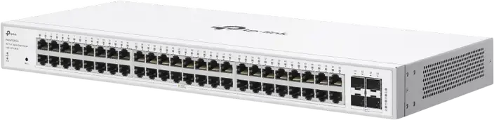 TP-Link Festa FS352G 48-Port Gigabit Smart Switch, 4 SFP Slots, L2+ Static Routing, Cloud Management via Festa App, Fanless Metal Rackmount Design