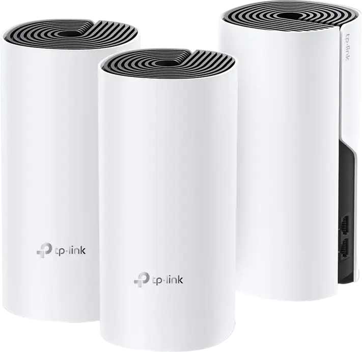 Sistem Wi-Fi Mesh TP-Link Deco M4 AC1200, Set 3 Unități, Dual-Band Gigabit, Acoperire Pană întreagă până la 370m², MU-MIMO, Roaming Perfect, Alb