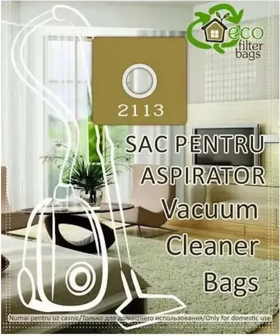Sac de Aspirator Reutilizabil EcoFilterBags 2113 pentru Samsung, Filtru HEPA din Material Sintetic, Utilizare Domestica