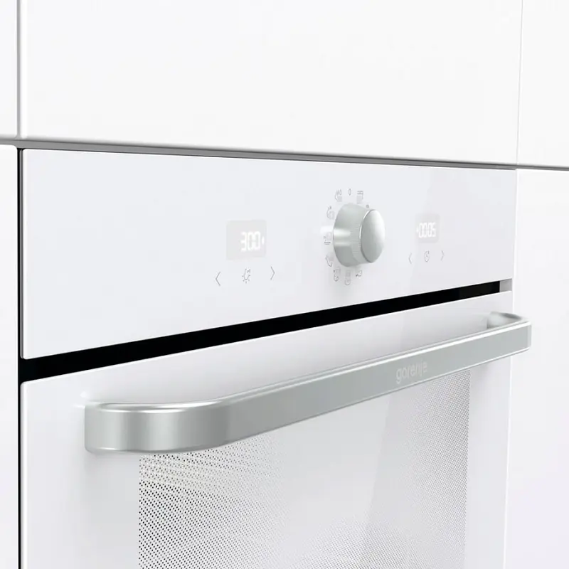 Встраиваемый электрический духовой шкаф Gorenje BOS6737SYW, серия Simplicity Collection 2.2, белый, 77 л, класс A, AirFry, форма HomeMade Plus