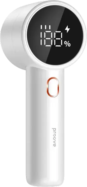 Proove Defuzzer Aparat de Indreptat Haine si Eliminat Scame, Sistem 6 Lame Otel Inoxidabil, 3 Trepte Viteza, Baterie 1200mAh, Incarcare USB Type-C, Alb
