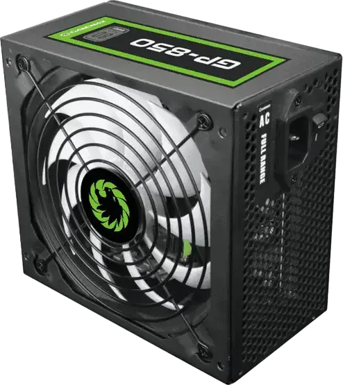Sursă Alimentare GameMax GP-850 850W ATX 80 PLUS Bronze Certified Non-Modular cu PFC Activ și Ventilator Silențios 140mm, Negru