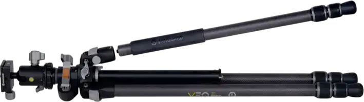 Vanguard VEO 3+ 263CB Carbon Fiber Tripod with BH-160 Ball Head, MACC Multi-Angle Center Column, 15kg Load Capacity, Converts to Monopod, Black
