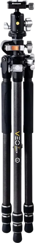 Vanguard VEO 3+ 263CB Carbon Fiber Tripod with BH-160 Ball Head, MACC Multi-Angle Center Column, 15kg Load Capacity, Converts to Monopod, Black