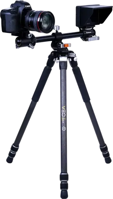 Vanguard VEO 3+ 263CB Carbon Fiber Tripod with BH-160 Ball Head, MACC Multi-Angle Center Column, 15kg Load Capacity, Converts to Monopod, Black